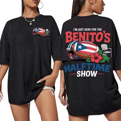 Just Here for Benito Bowl Graphic T Shirt Bad Bunny Bowl Y2k Music Rap Tee Shirt Men Women Fashion Vintage Short Sleeve T-shirts