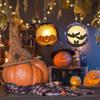 Halloween Pumpkin Night Light Lantern Light Up Pumpkin Bat Decor 2pcs Battery Operated Holiday Home Decor for Haunted House