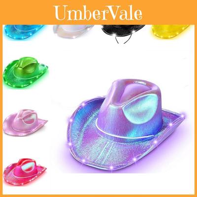 Halloween Party Colorful Led Hat With Eva Cowboy Style For Cosplay Events