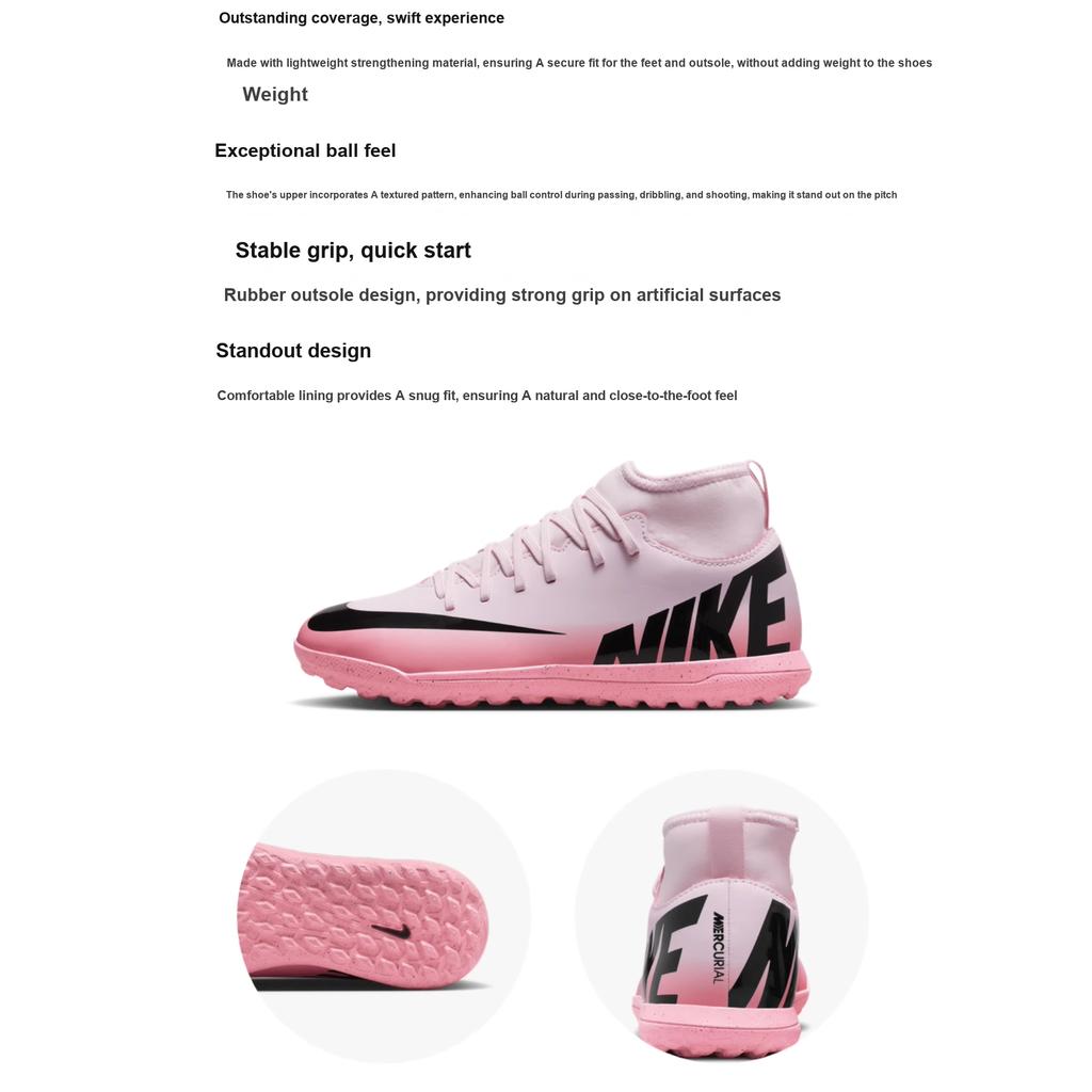Nike Mercurial Superfly 9 Club TF GS Mad Brilliance Pack Kids Sneakers Pink Pink-Foam Black DJ5954-601