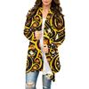 Damen Trendy Halloween-Print Langarm-Strickjacke Pullover für Lässige Herbstmode