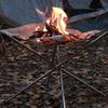 Portable Folding Firepit with Stainless Steel Grill Mesh Easy Setup Collapsible Camping Picnic BBQ Grill Wood Burning Charcoal with Carrying Bag