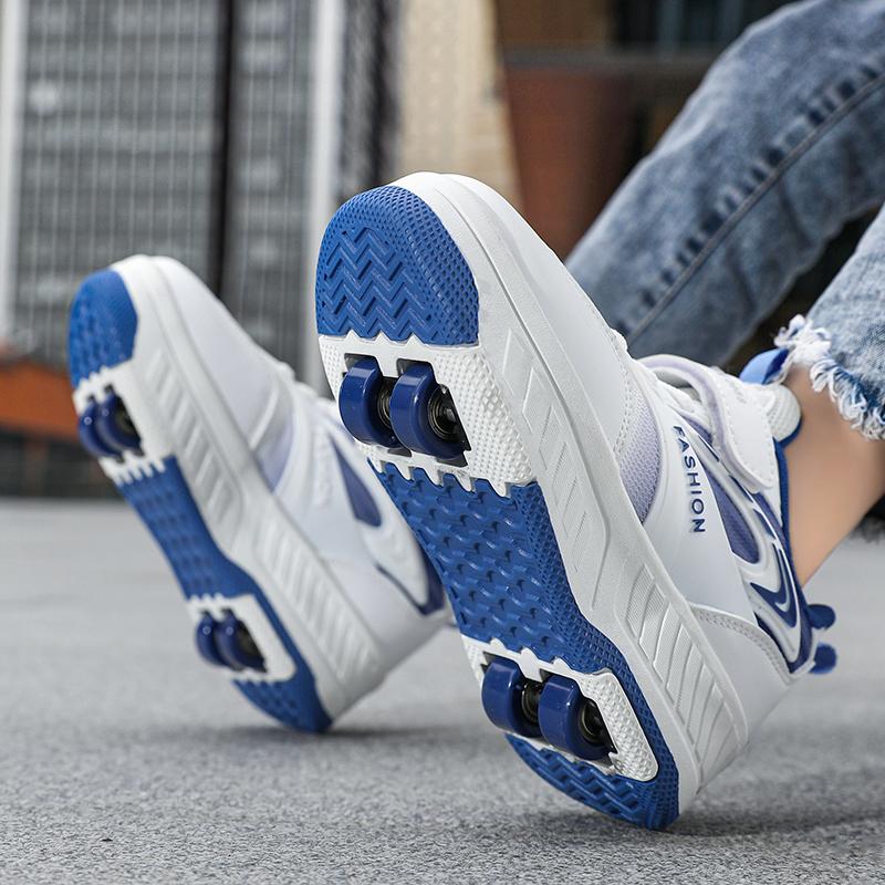 29-40 Children's Shoes Four Wheel Sports Boots Roller Skating Removable Student Skating Shoes Sneakers Girl Skate Shoes
