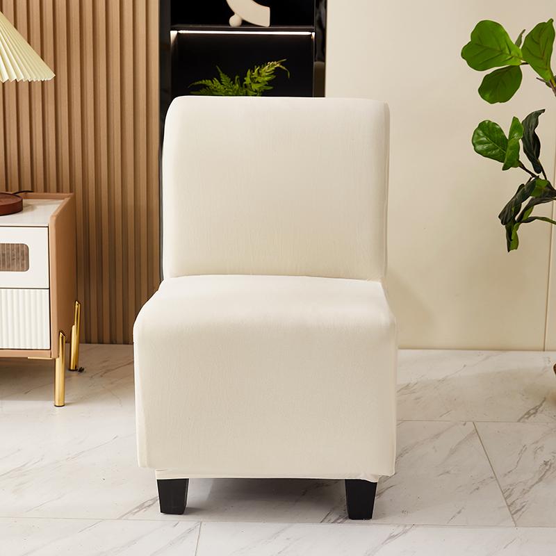 Elastische dicke Einzelsofa-Abdeckung dicke Stuhl-Schutzhülle waschbar armlose Stretch-Stuhl-Sofa einfarbig