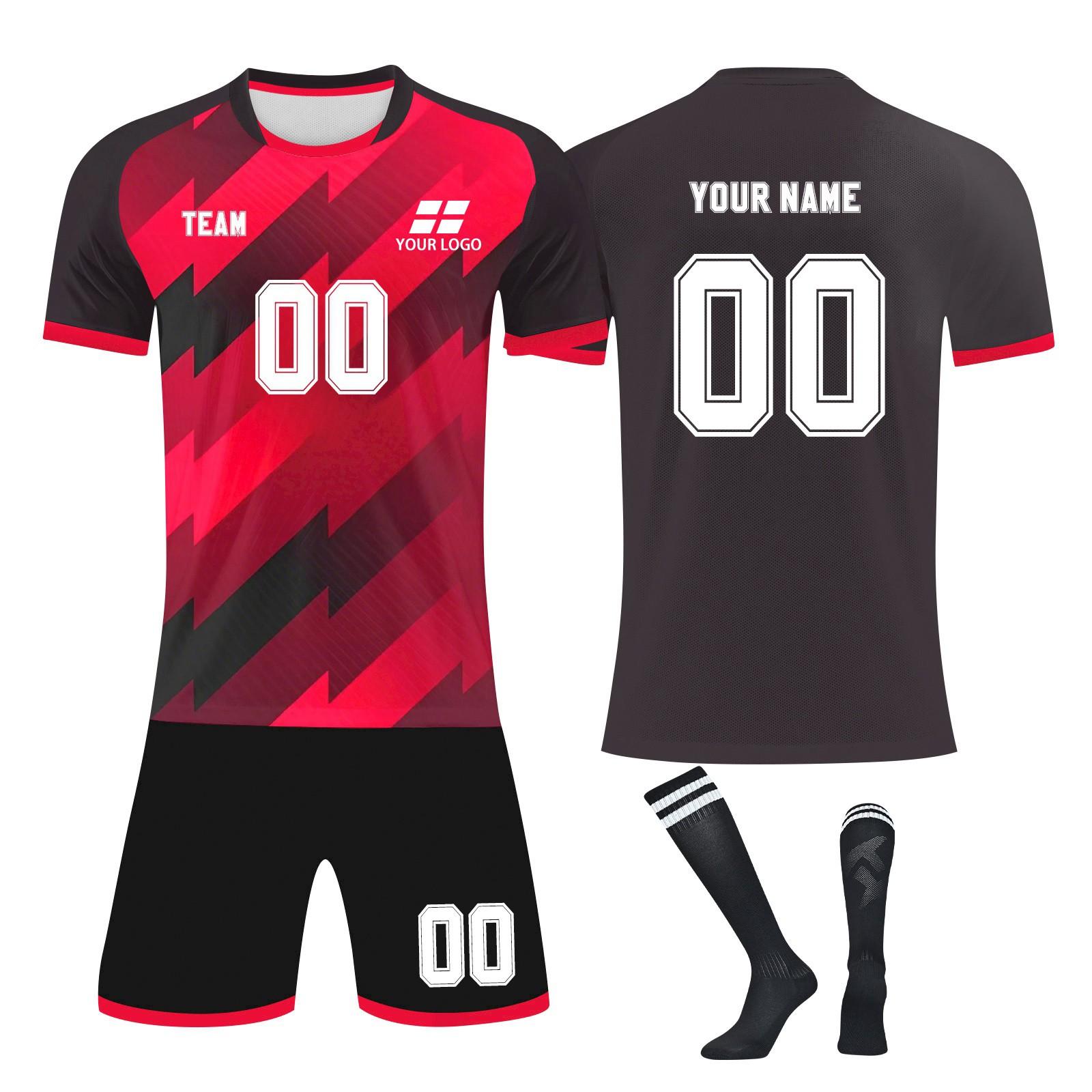 

Комплект персонализированных рубашек для мужчин и девочек с именем и номером, футбольные майки на заказ для мальчиков, тренировочный костюм XL киноварь