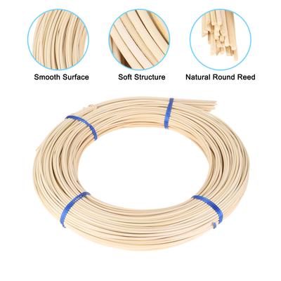 1/2 pz Rotolo di Rattan Intrecciato a Listelli Rotondi Canna Intrecciata Rotolo di Rattan Bobina di Canna Fai da Te Intreccio Cestini Mobili Fabbricazione Intreccio Legno Materiali di Riparazione Legno
