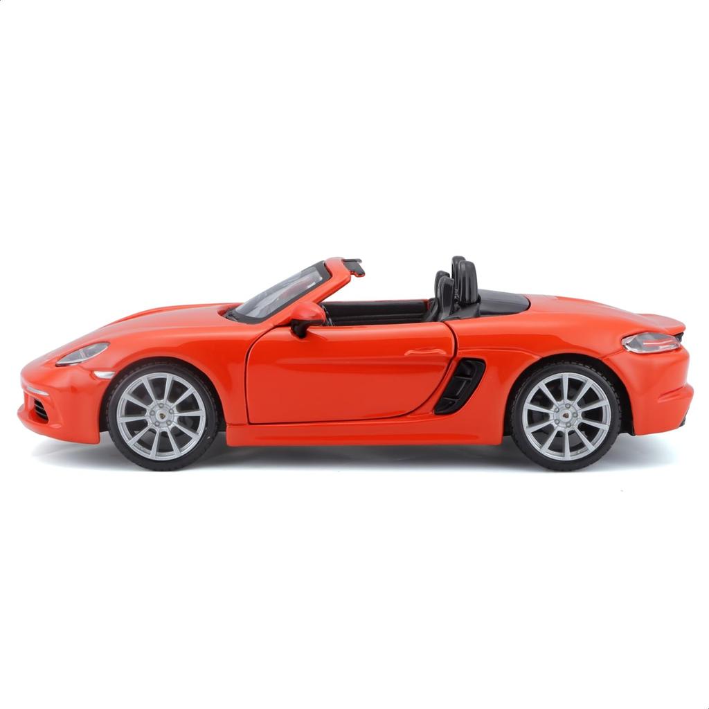 Bburago 1/24 Scale Porsche 718 Boxster Orange / Diecast Model Car, Finished Product, 18-21087 OG