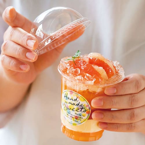 Heads Clear Cup Lids-2 (50 Pieces) Transparent, Diameter 92mm X Height 45mm, M-LID2, Pack of 50