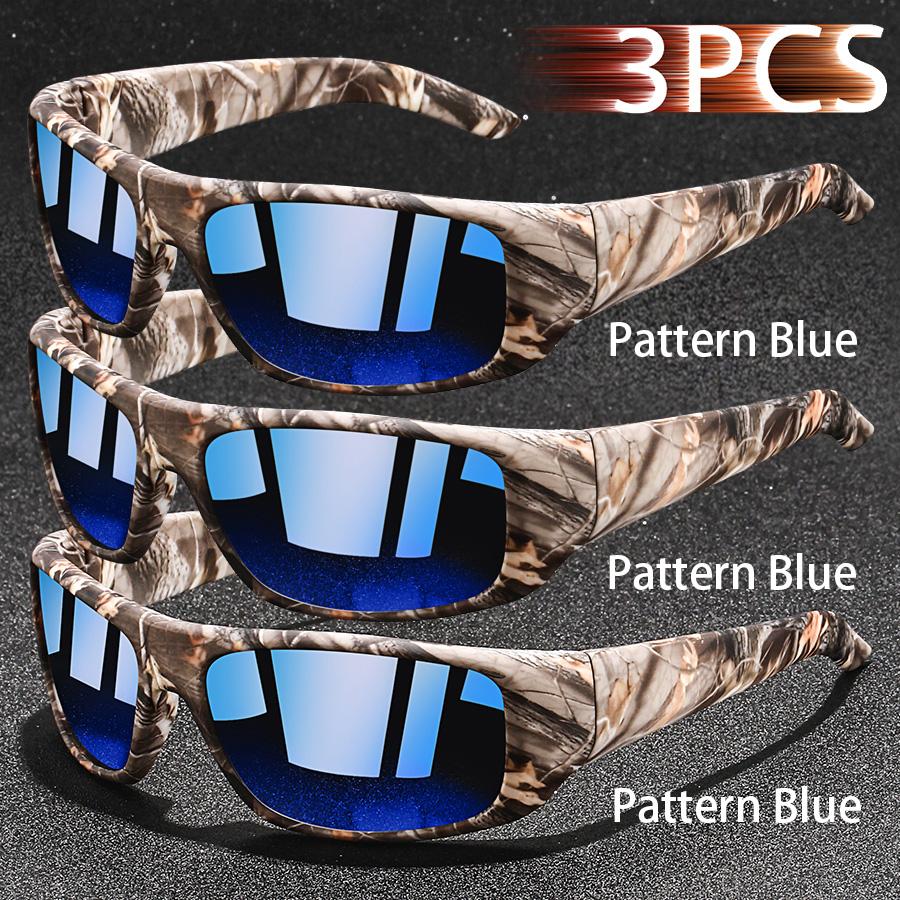 3 Stück Mode Vintage Angeln Radfahren Sport Sonnenbrille Männer Frauen Laufen Bergsteigen Sport Mann Sonnenbrille UV400 Brillen