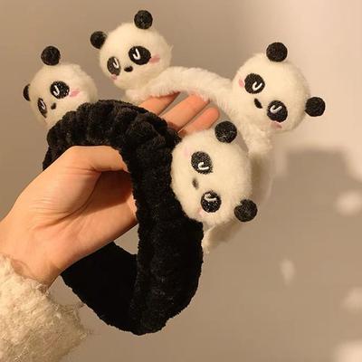 Furry Plush Headband Cartoon Makeup Headwear Fashion Panda Hair Hoop  Ladies