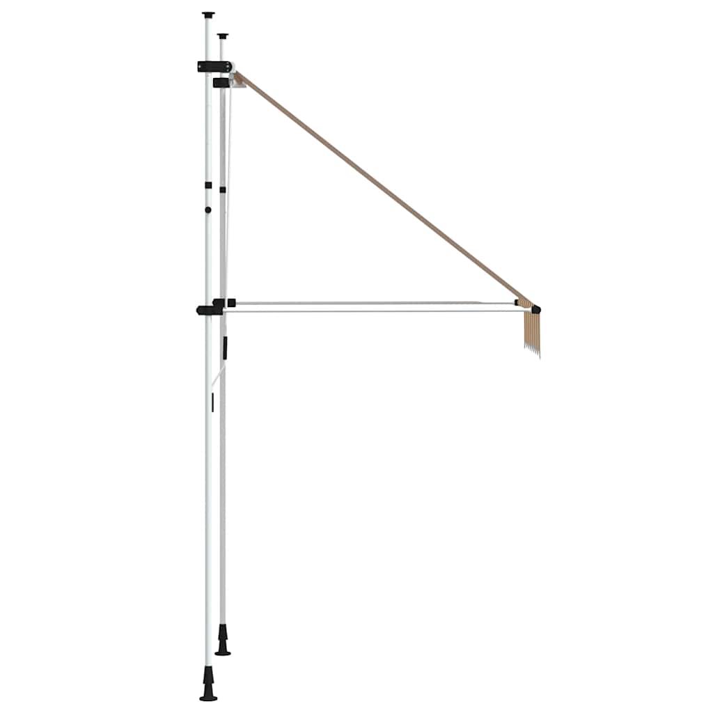 Retractable Manual Awning 100 Cm Orange White Striped