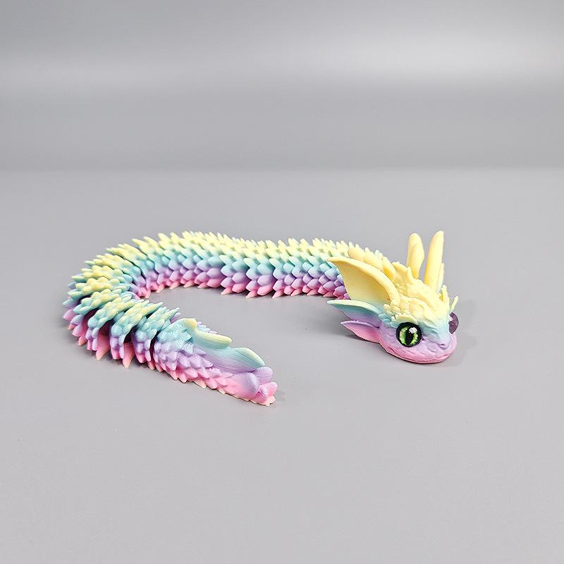 3D Printing Beautiful Snake Joints Movable Toy Model Simulation Eyes Creative Gift Stress Relief Toys Home Decor Small Ornaments