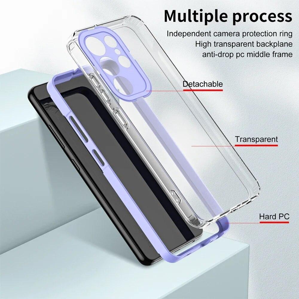 Phone Clear Cover for Samsung Galaxy S24 S23 Ultra A14 A04 A34 A54 A13 A23 A33 A53 A73 A52 A24 A05 A15 A25 Case Protector Bumper