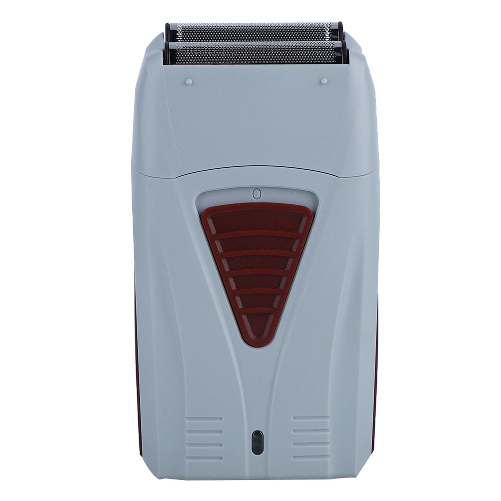 

Перезаряжаемая мужская электрическая машинка для стрижки волос триммер с двойной головкой бритва возвратно-поступательная бритва чёрный