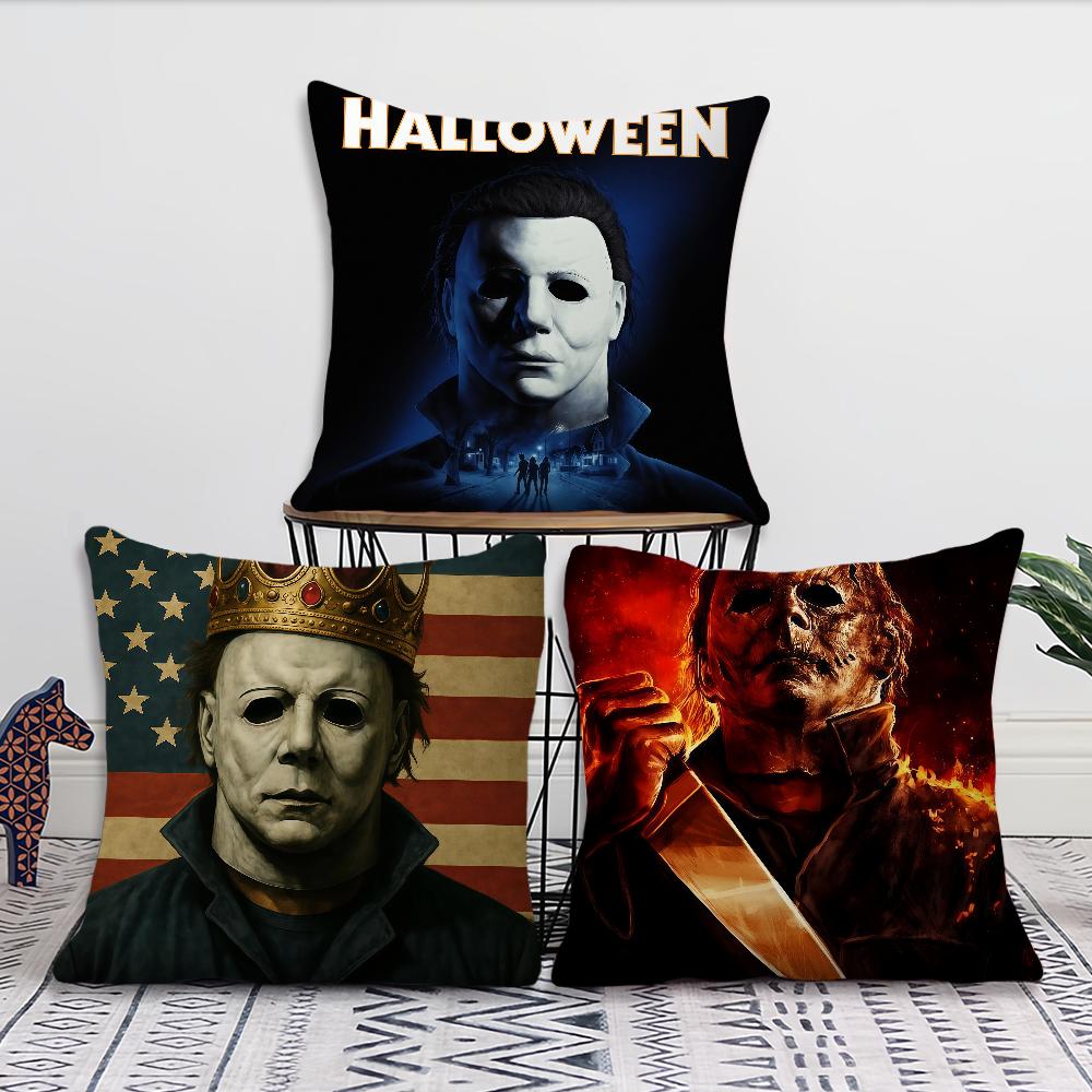 M-Michael Horror Myers Kissenbezug Für Kissen Sofa Druck Dekoration Zimmer Haus Büro Café Auto Nordische Schlichtheit