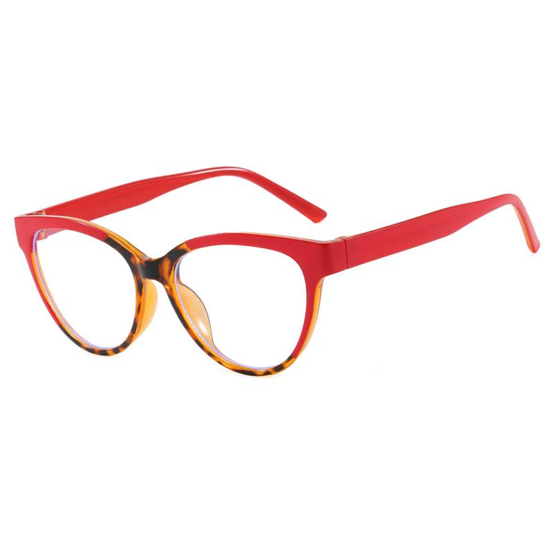 Triangular cat eye color matching flat mirror new glasses frame personalized ins concave shape European and American street shot glasses frame