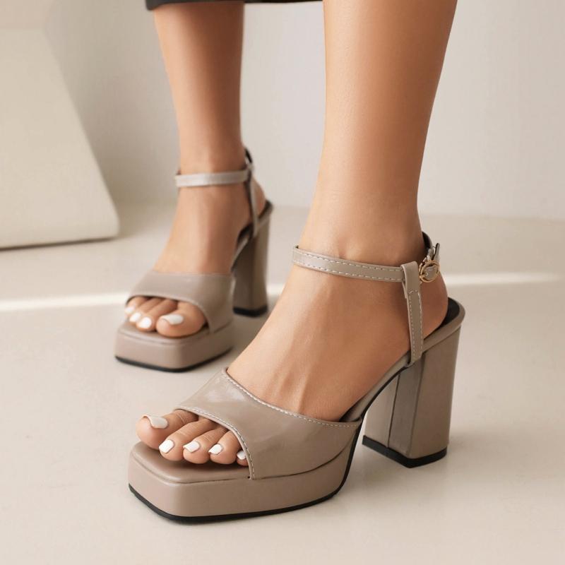 Elegant Women's Gladiator Sandals Summer Shoes Platform Peep Toe White Black High Heels Flip Flops Female Party Shoes Brand