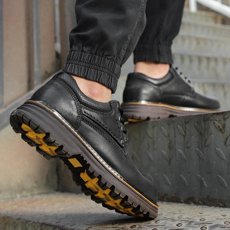 Fashion New Arrival 2025 Men's Retro Big Toe Hiking Shoes Low-Top Outdoor Casual Work Boots Waterproof Anti-Slip for Hiking & Daily Wear