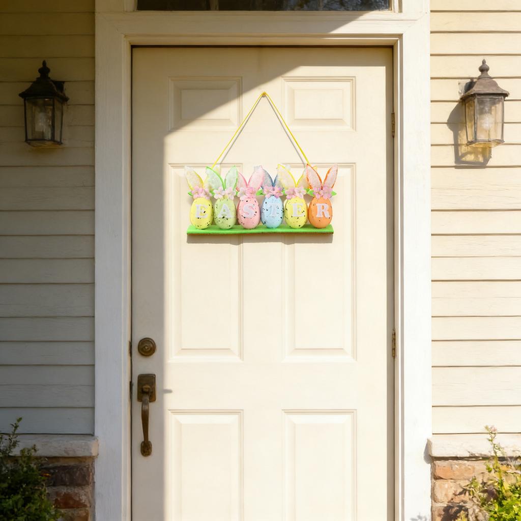 3D Easter Egg Wall Decorations With Plush And Flowers. Suitable For Hanging Decorations Front Doors, Tables.