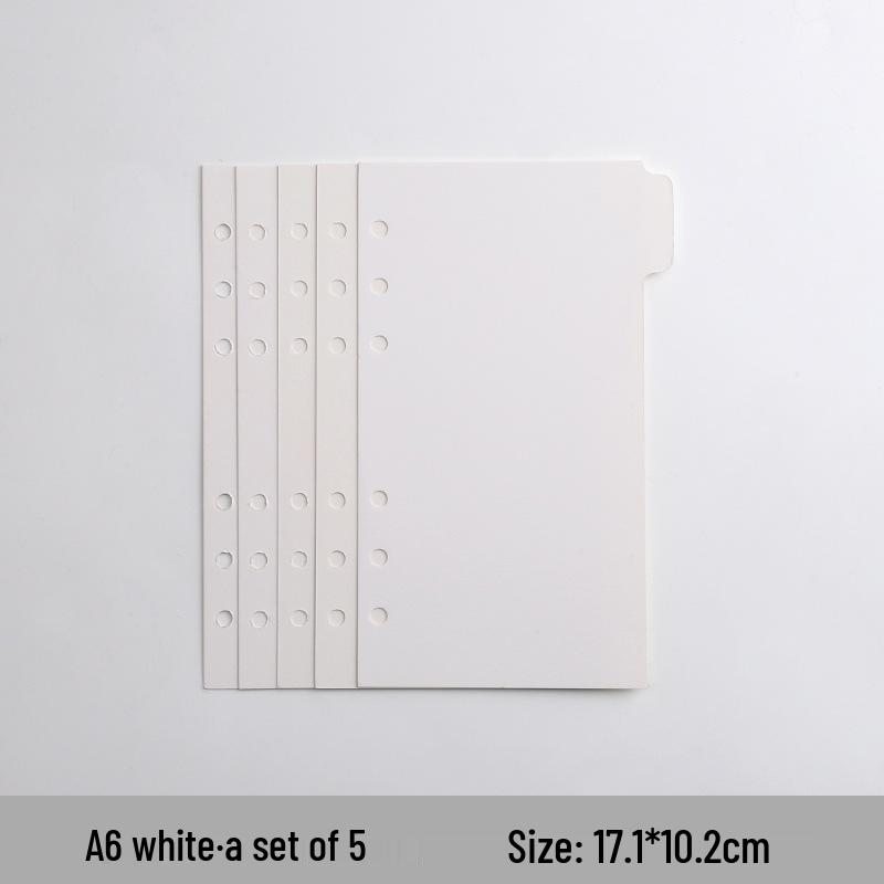Creative Colored 6-Hole B5 Loose-Leaf Index Divider Pages