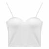 Elegant Ice Silk Camisole with Chest Pads – Sleek and Sexy Back Short Tank Top