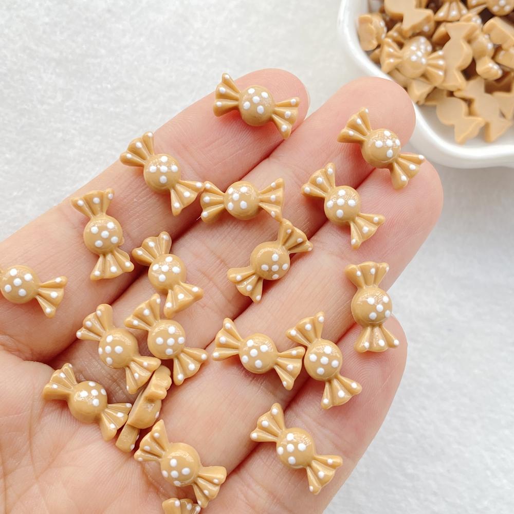 

30Pcs Cute Mini Cartoon Candy Series Flat Back Rhinestone Bead Scrapbook DIY Manicures Appliques Accessories Crafts