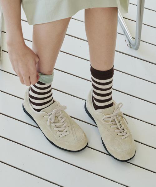 [Elizabeth Stuart] Cowhide Purin Sneakers EBAL167140
