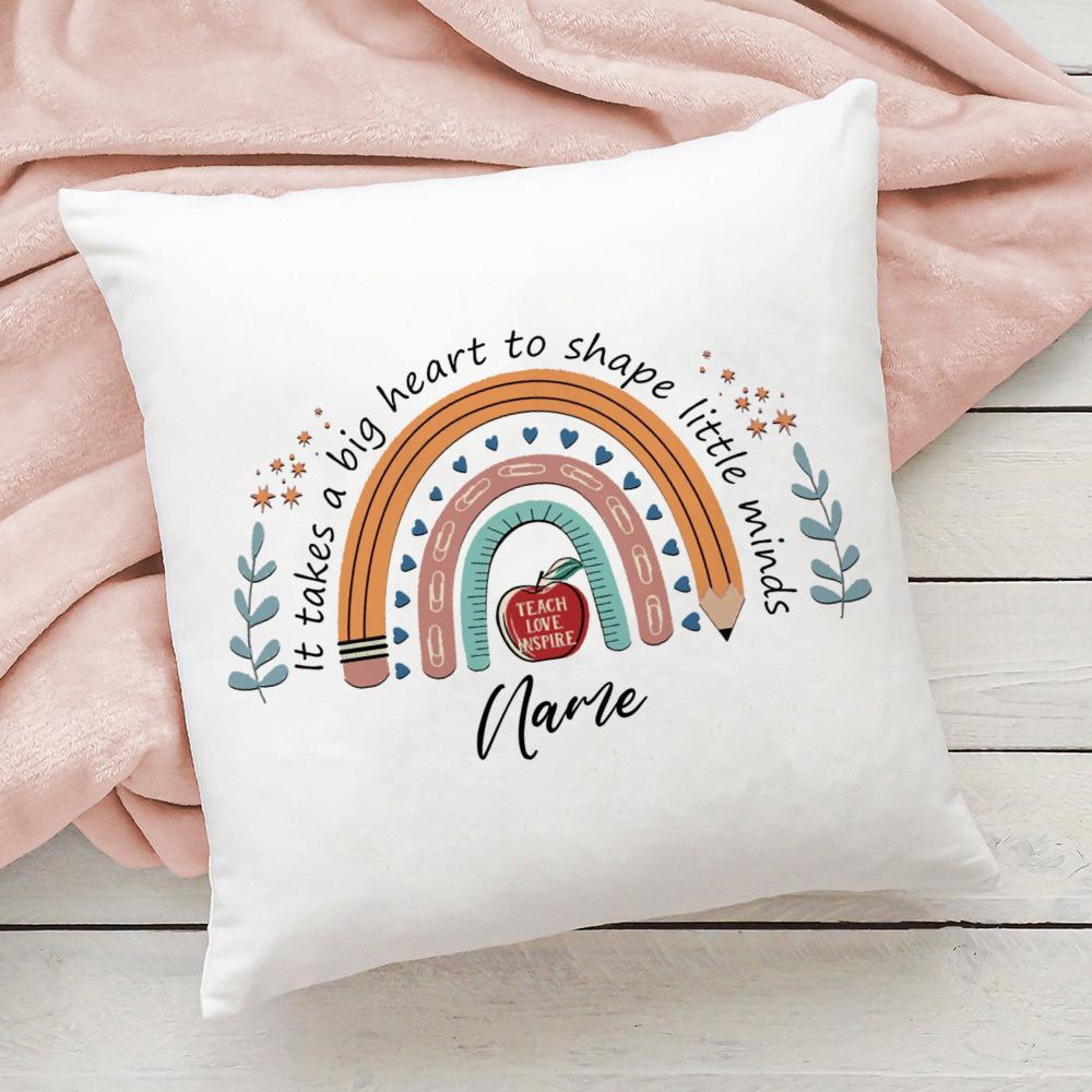 Personalised Pillow Case Custom Name Cushion Cover Teacher Life Decortion Pillowcase Theacher's Day Thanks Gifts for Teachers