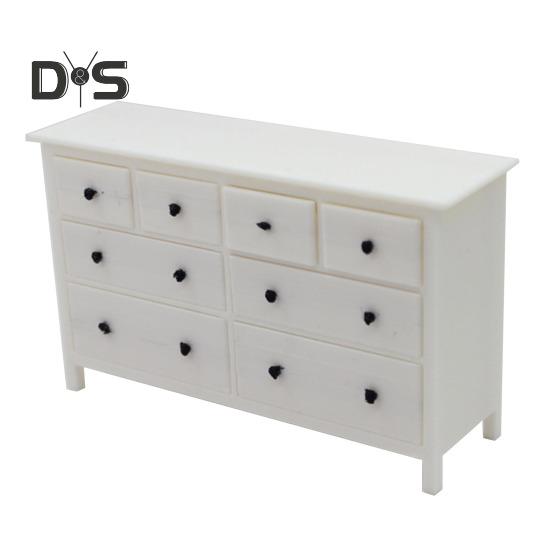 

1:12 1:6 Мини-шкаф для кукольного домика, 8 ящиков, шкаф для хранения вещей в спальне, миниатюрная модель мебели для самостоятельного изготовления аксессуаров для кукольного домика белый