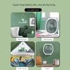 Summer Kitchen Cooling Toilet Wall-Mounted Fan, No Need to Drill Holes, No Need to Plug In, Portable Silent Hanging Small Electric Fan for Dormitory
