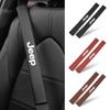 2Pcs Car Logo Long Shoulder Pad Adjustable Seat Belt Shoulder Cover For Renegade Compass Grand-Cherokee Wrangler Wrangler-