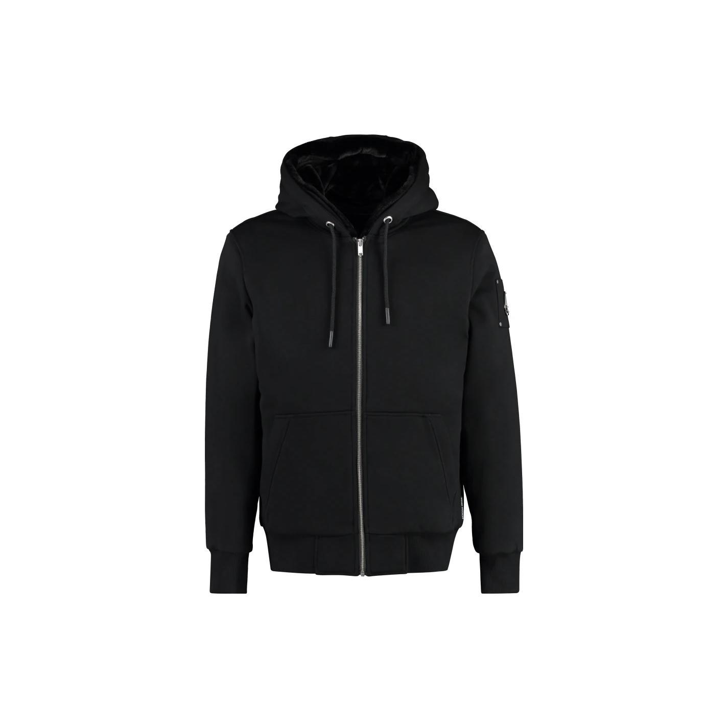 Moose Knuckles Logo-Plaque Drawstring Zipped Hoodie