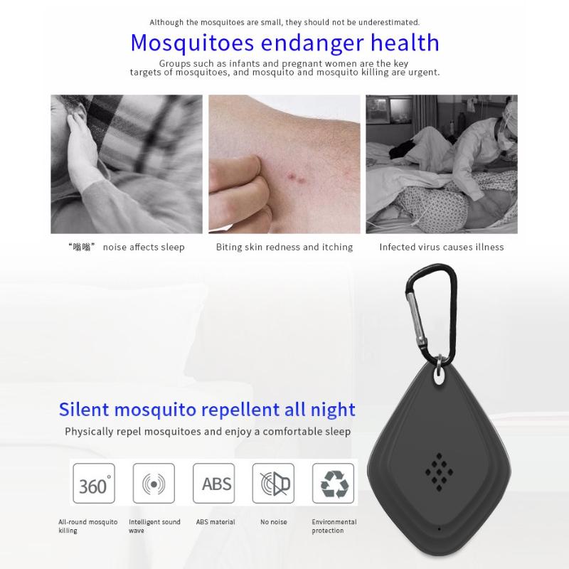 Portable Outdoor Mosquito Repeller, Ultrasonic Bug Repellent for Home and Travel
