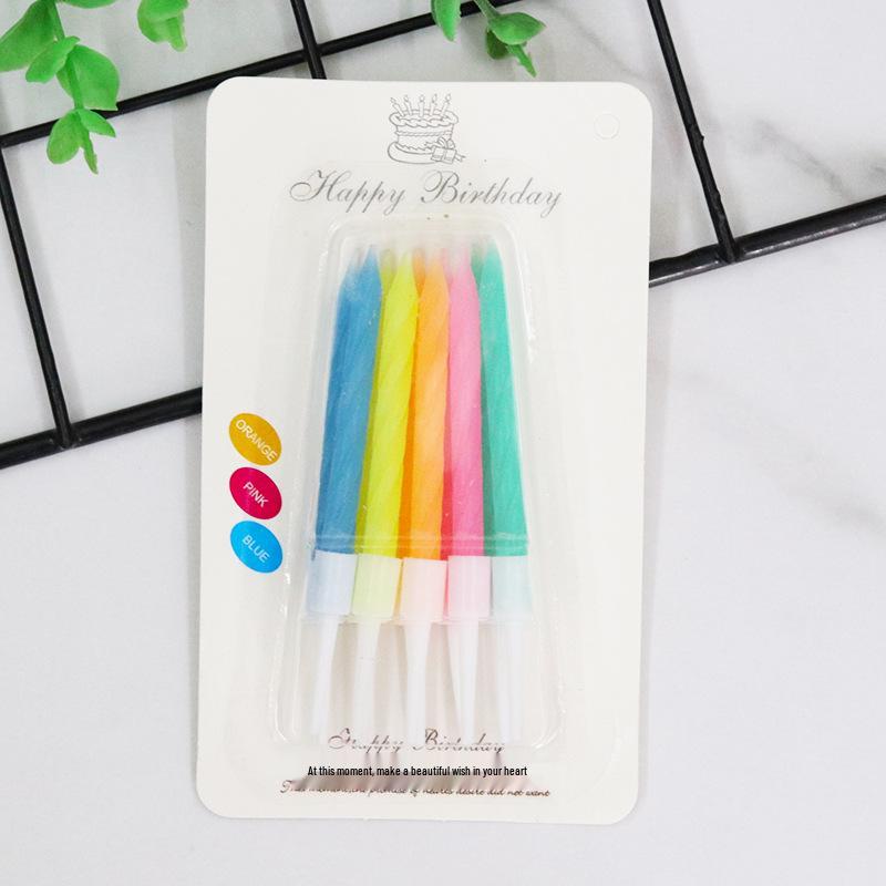 Retro Curve Birthday Cake Candles - Creative Party Decoration Ornaments