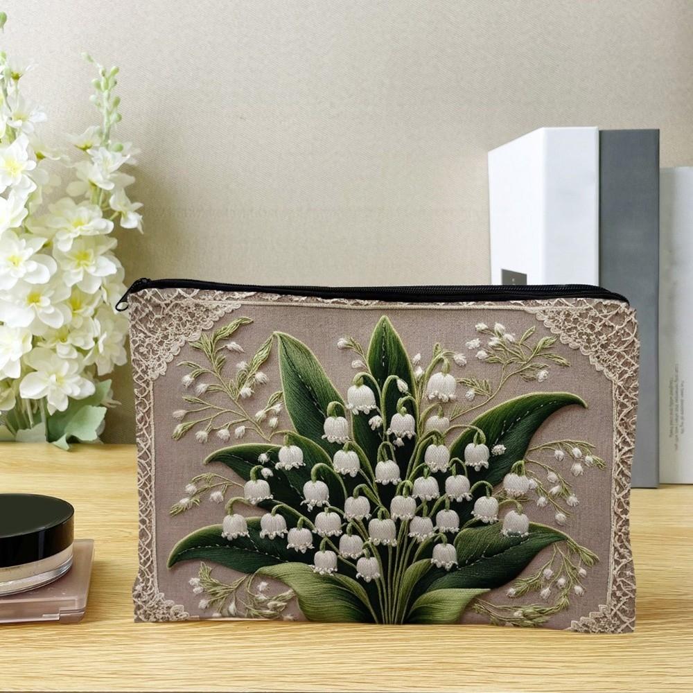 Floral Print Travel Makeup Organizer Large Capacity Toiletry Case Durable Cosmetic Bag  Bridesmaid