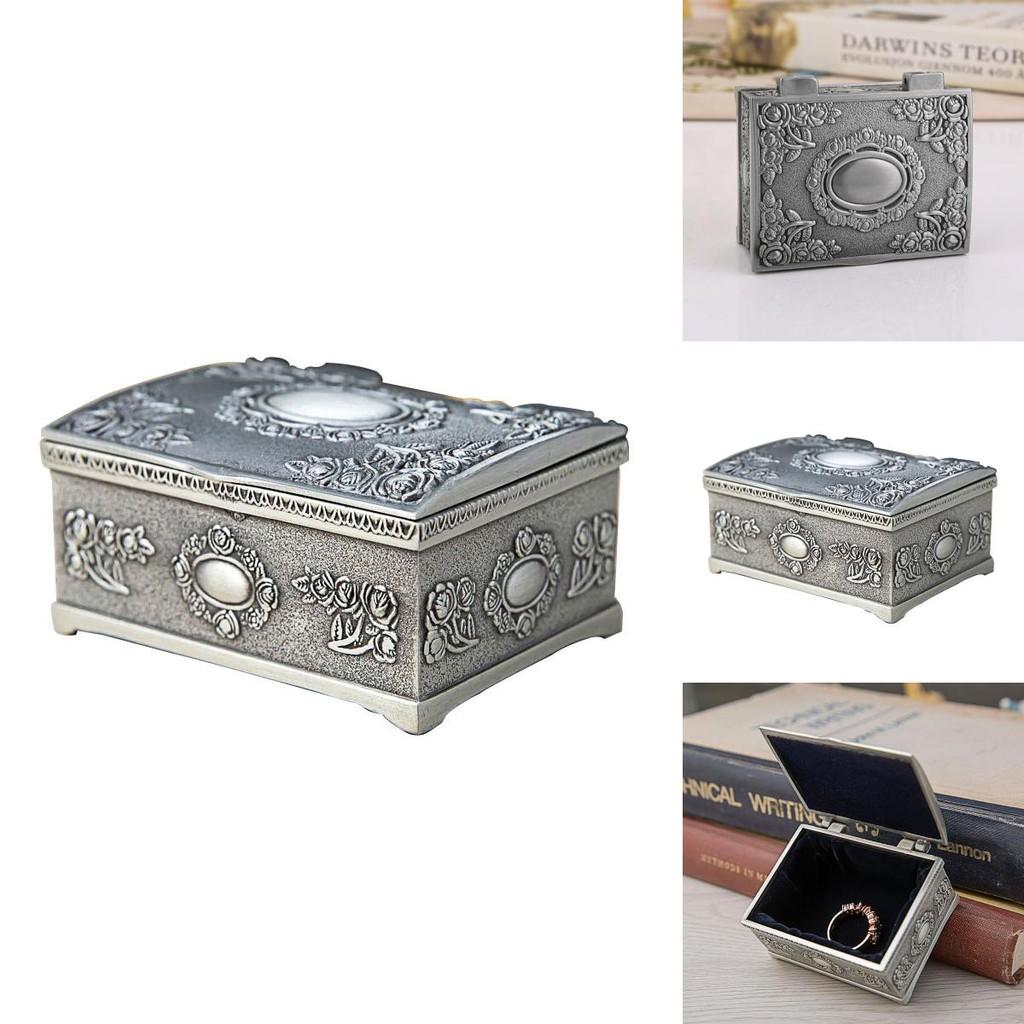 Unique Square Jewelry Case With Rose Flower Design For Rings Earrings And Necklaces