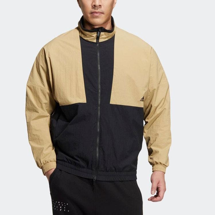 Adidas Contrast Panel Letter Print Stand Collar Jacket Unisex Jackets Multicolor HM2693