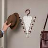 V-Shaped Hanging Rack with 10 Hooks Double Sided Hanger 360° Swivel Hook Closet