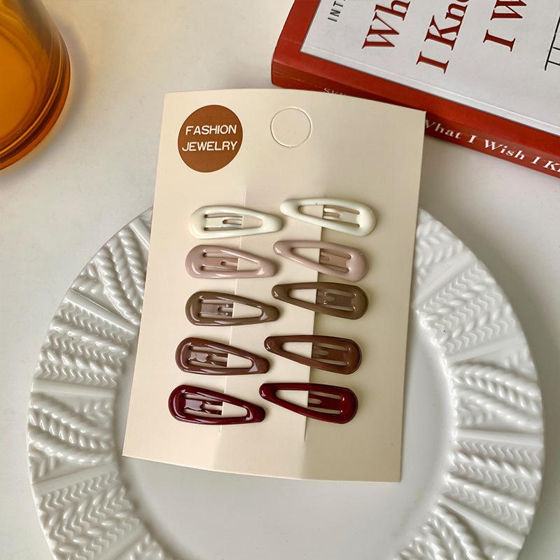 10 buc. Acele de păr coreene noi pentru copii, fete, culoarea ceaiului cu lapte, barete prințesă, clemă laterală, accesorii de păr pentru fetiță