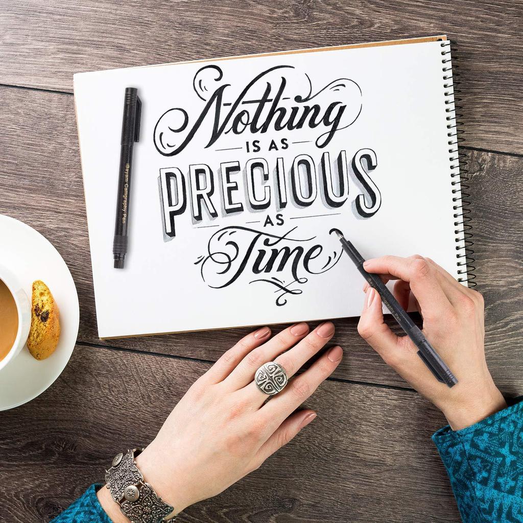 4 sztuk długopis do kaligrafii cienka średnia końcówka pędzla do ręcznego napisu rysunek pisanie podpisu sztuki A6806