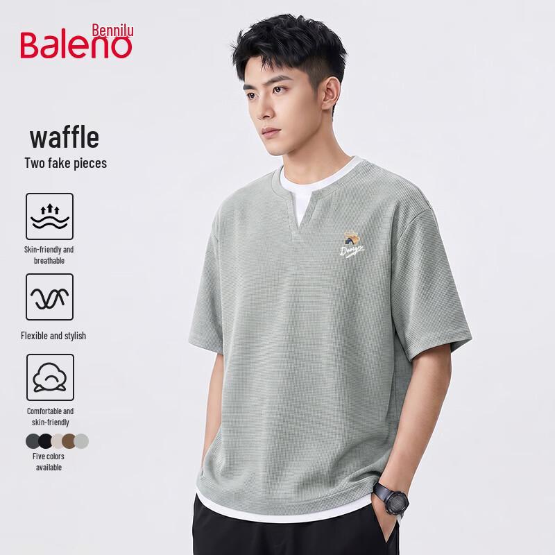 Baleno Men s Waffle Knit Short Sleeve T-shirt 2XL