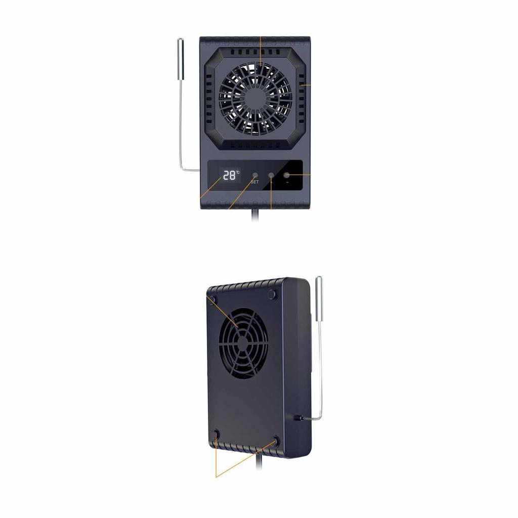 Tichý ventilátor do terária s LCD regulací teploty Efektivní chlazení a topení pro chovnou krabičku Ptačí klec Oplocení