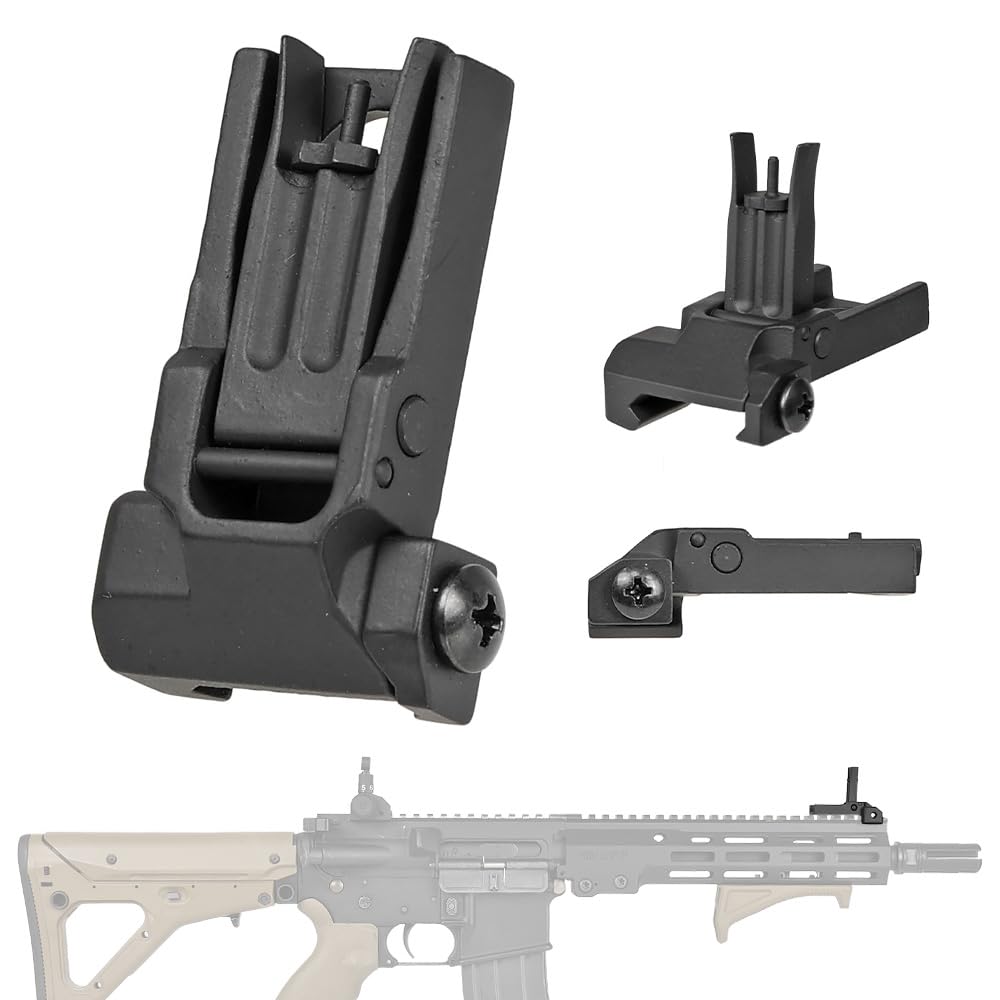 Knights Armament BUIS Replica Metal Folding Front Sight for 20mm Rails, KAC M4, with Top and Bottom Zeroing