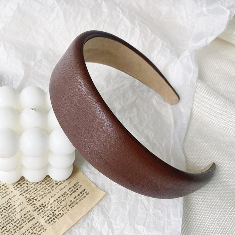Kissen Leder Volumen Damen Stirnband Leder Haarband
