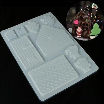 Handmade Molds House Door DIY Silicone Gingerbread Fondant Mold Cake Decoration Chocolate Baking Molds Accessories Supplies
