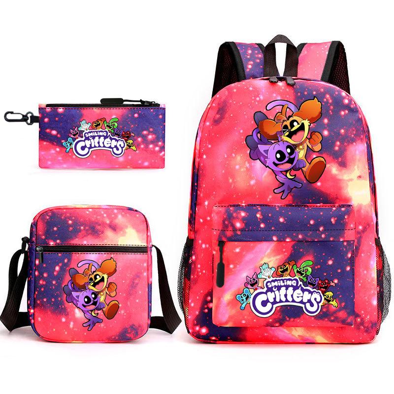 School season starry sky primary school student schoolbag smiling animal leisure backpack