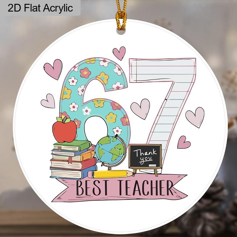 Six Seven Christmas Ornament, Teacher Six Seven Ornaments, 67 Meme Ornament, Gifts for Teacher From Student, Funny Teen Gift, 67 Meme Gift