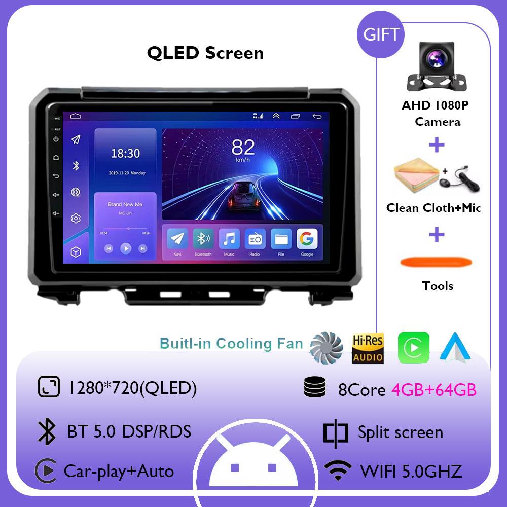9" Android 14 Carplay Car Radio For Suzuki Jimny 2018 2019 2020 Navigation GPS Multimedia Player Stereo BT DSP WIFI+4G Auto
