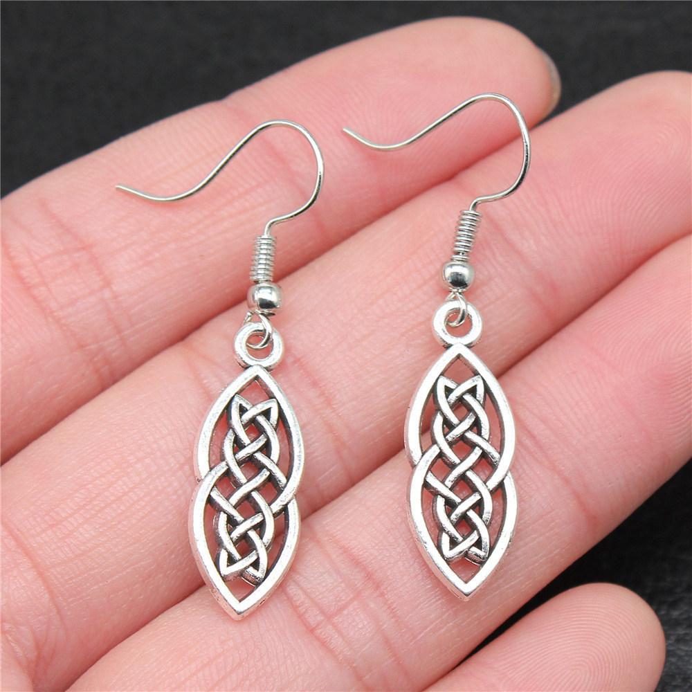 Drop & Dangle Earring Celtic Hexagram Kids' Jewelry MaterialsEarring Size 18x19mm QE006