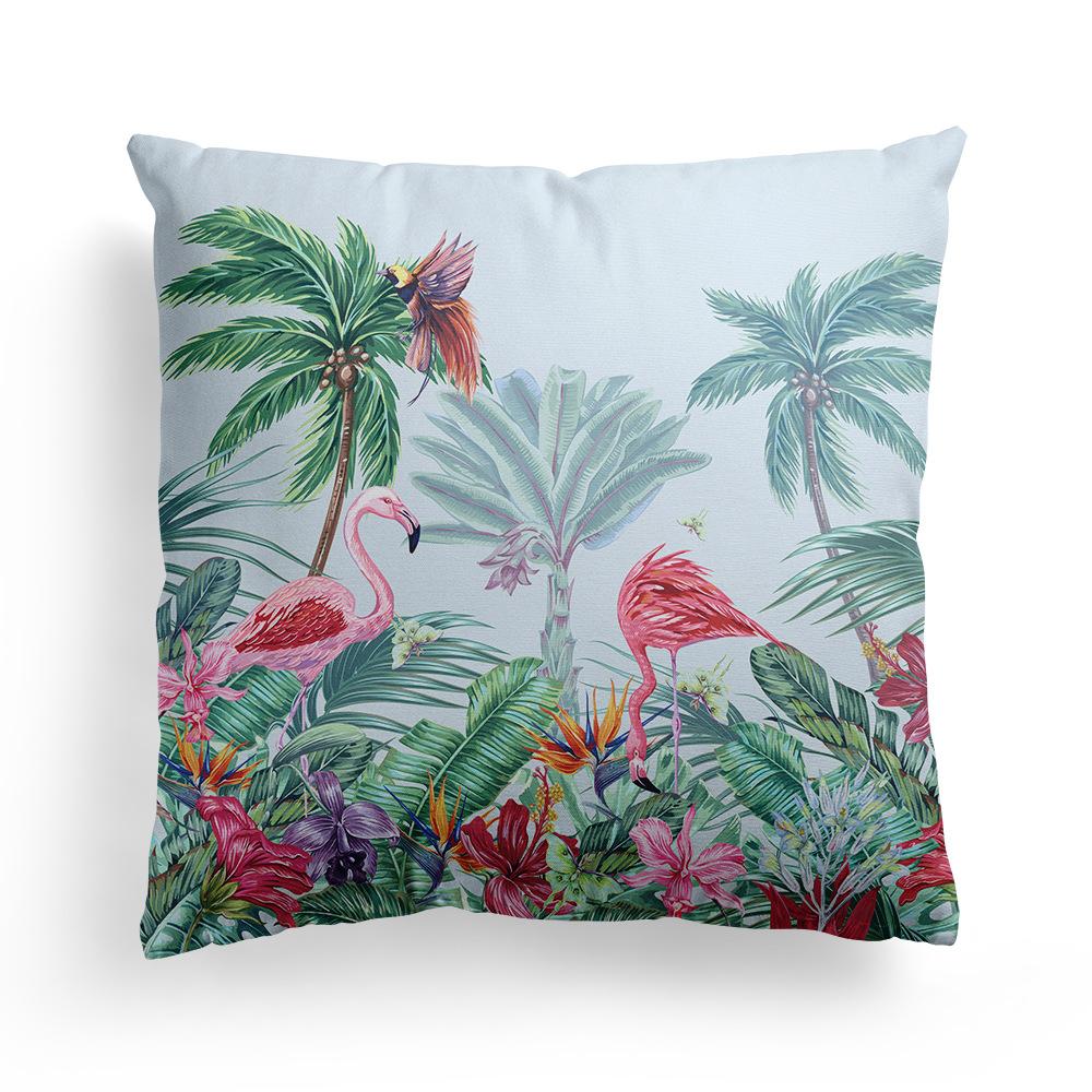 Floral Print Pillowcase, Home Peach Skin Velvet Material Sofa, Car Office Bedside Pillow and Cushion Cover